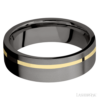 14K Gold and Tantalum 7mm – Off Center Men’s Wedding Band Lashbrook 10