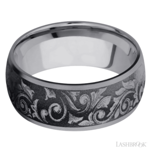 Tantalum 9mm - Western Scroll Men's Wedding Band