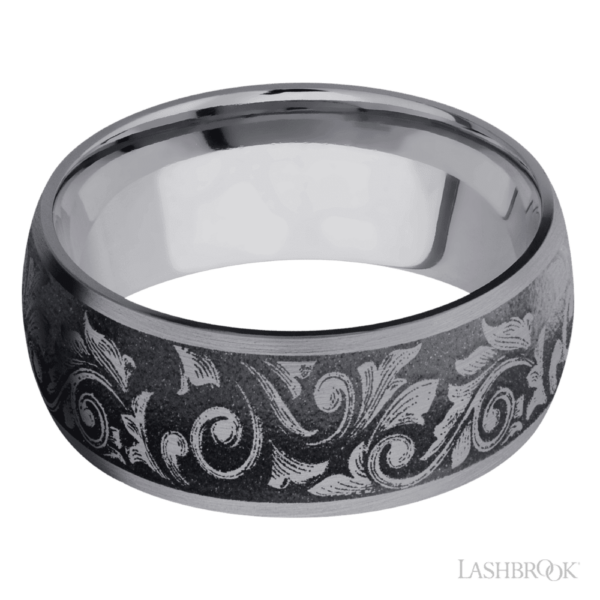 Tantalum 9mm - Western Scroll Men's Wedding Band