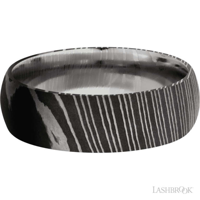Damascus 7mm – Acid Swirl Design Men’s Wedding Band Lashbrook 4