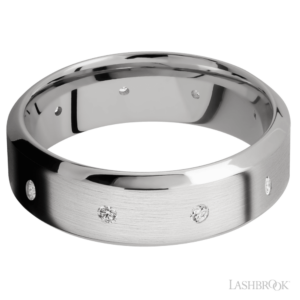 14K Gold 7mm - Eternity Nine-Stone Diamond Men's Wedding Band