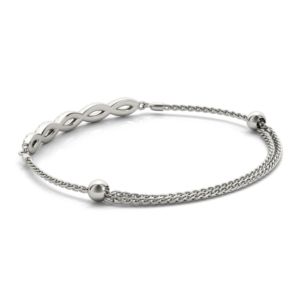 14K Gold Adjustable Eternity Crossover Diamond Cable Bracelet