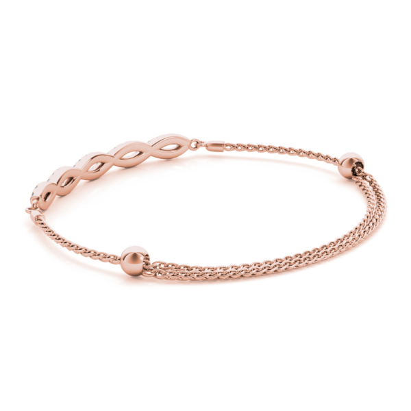 14K Gold Adjustable Eternity Crossover Diamond Cable Bracelet - Image 6