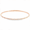 14K Rose Gold Flexible Accented Metal Bangle with .20ctw Diamonds Size 6.25 Bracelets 16
