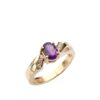 14K Yellow Gold Ring with .77ct Oval Amethyst & .15ctw Diamonds Size 6.5 Fine Jewelry 8
