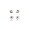 18K White Gold Illusion Cluster Studs with .39ctw Round Diamonds Earrings 8