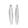 18K White Gold Hoops with 3.25ctw Diamonds Earrings 7