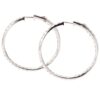 18K White Gold Hoops with 3.25ctw Diamonds Earrings 8