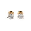 14K Yellow Gold Martini Solitaire Studs with 1.93ctw Round Diamonds (G/H, SI) Earrings 7