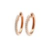 14K Rose Gold Hoops with .29ctw Diamonds 17mm Earrings 7