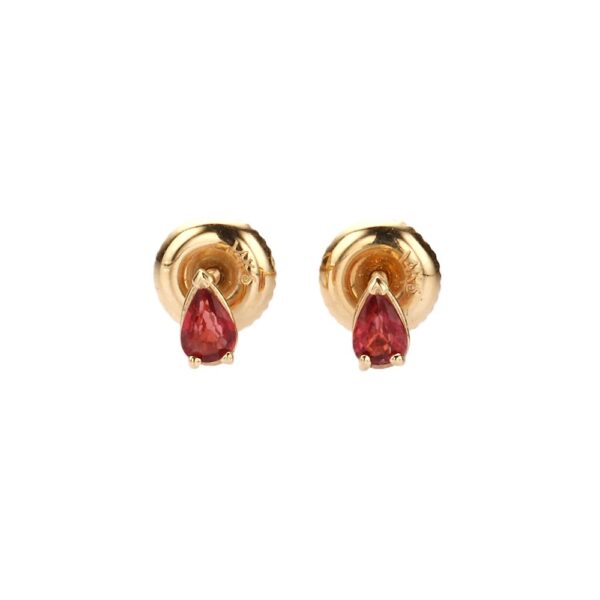 14K Yellow Gold Studs with .29ctw Pear Rubies Earrings 5