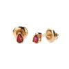14K Yellow Gold Studs with .29ctw Pear Rubies Earrings 8
