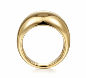 14K Yellow Gold High Polish Dome Ring Size 6.5 Fine Jewelry 10