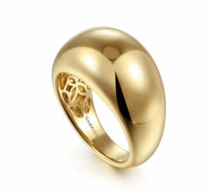 14K Yellow Gold High Polish Dome Ring Size 6.5 Fine Jewelry 8