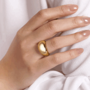 14K Yellow Gold High Polish Dome Ring Size 6.5 Fine Jewelry 7