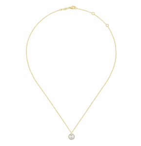 14K Yellow Gold June Birthstone Pendant with .35ct Freshwater Pearl & .13ctw Diamond Halo 14-16″ Fine Jewelry 6