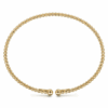 14K Yellow Gold Bujukan Bead Bangle Size 6.25 Bracelets 16