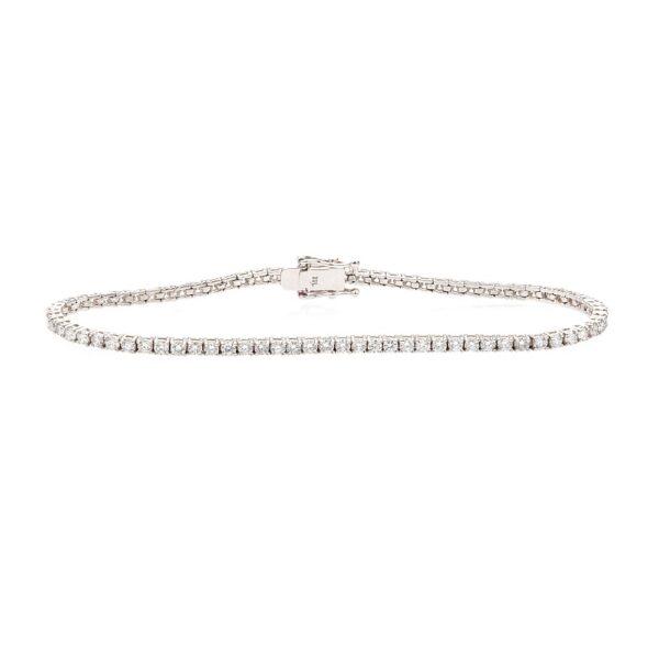 14K White Gold Tennis Bracelet with 2.72ctw Round Diamonds 7″ Bracelets 5