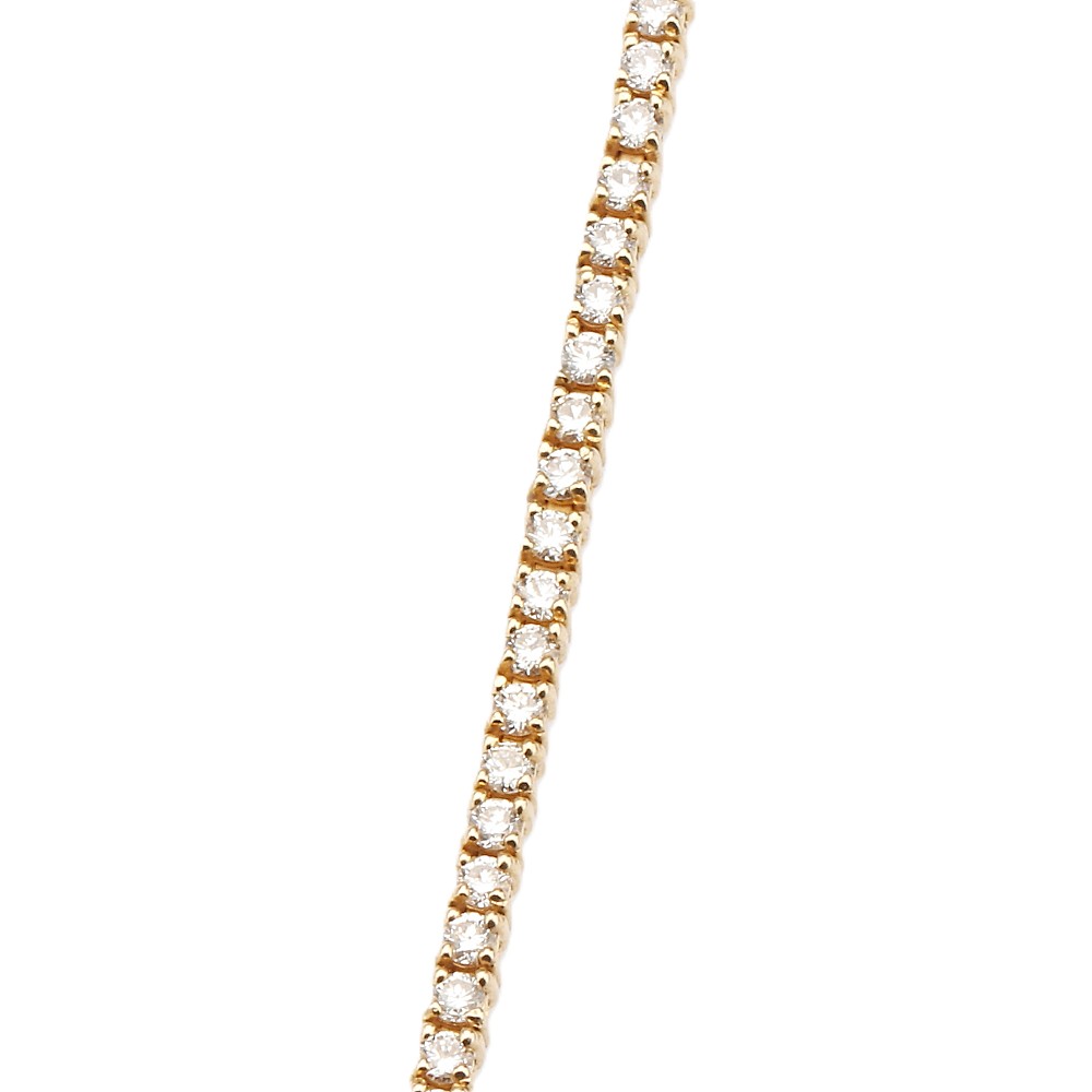 14K Yellow Gold Tennis Bracelet with 2.20ctw Round Diamonds 7″ Bracelets 2