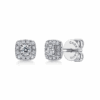14K White Gold Halo Studs with .29ctw Round Diamonds Earrings 7