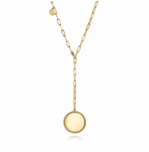 14K Yellow Gold Y Style Bujukan Bead Medallion Pendant Necklace 26″ Fine Jewelry 4