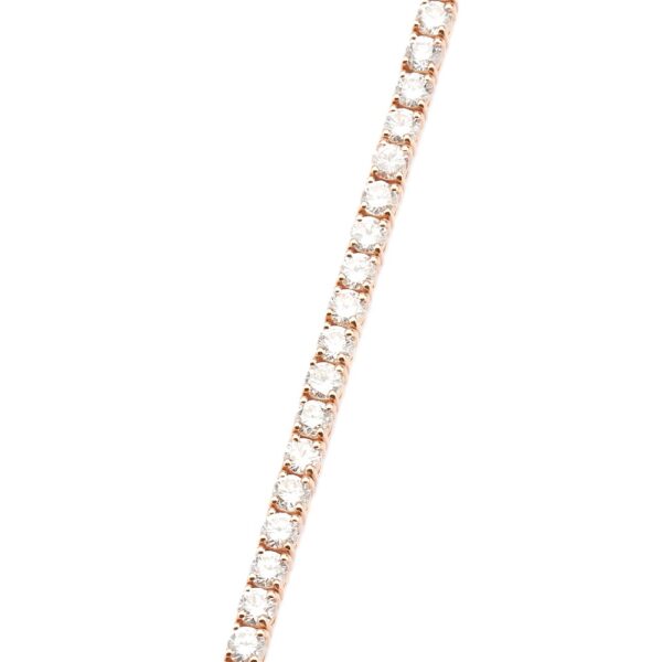 14K Rose Gold Tennis Bracelet with 6.72ctw Round Diamonds 7″ Bracelets 6