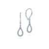 14K White Gold Dangle Earrings with .22ctw Diamonds Earrings 7