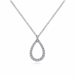 14K White Gold Pendant with .16ctw Diamonds 17.5″ Fine Jewelry 4