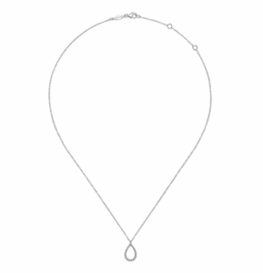 14K White Gold Pendant with .16ctw Diamonds 17.5″ Fine Jewelry 6