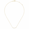 14K Yellow Gold Curved Bar Station Necklace with .06ctw Diamonds 17.5″ Fine Jewelry 12