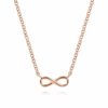 14K Rose Gold Infinity Pendant Necklace 17.5″ Fine Jewelry 7