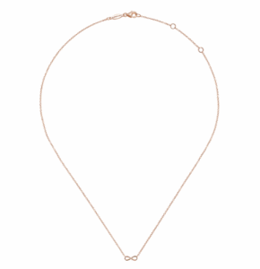 14K Rose Gold Infinity Pendant Necklace 17.5″ Fine Jewelry 4