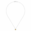 14K White Gold November Birthstone Pendant with .48ct Citrine & .06ctw Diamond Halo 18″ Fine Jewelry 12
