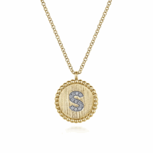 14K Yellow Gold Initial Letter 