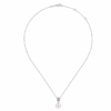 14K White Gold Pendant with 10.5mm Pearl & .14ctw Diamonds 17.5″ Fine Jewelry 12