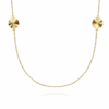 14K Yellow Gold Disk Station Necklace 32″ Fine Jewelry 12