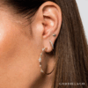 14K Yellow Gold Prong Set Hoops with .51ctw Diamonds 40mm Earrings 12