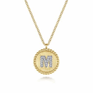 14K Yellow Gold Initial Letter 