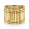 14K Yellow Gold Bujukan Bead Cigar Band Size 6.5 Fine Jewelry 16