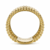 14K Yellow Gold Bujukan Bead Cigar Band Size 6.5 Fine Jewelry 18