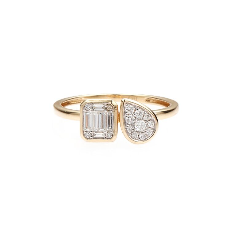 14K Yellow Gold Ring with .28ctw Baguette & Round Diamonds Size 6.75 Fine Jewelry 3