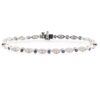 14K White Gold Bezel Bracelet with 1.50ctw Blue Sapphires & 1.00ctw Diamonds 7″ Bracelets 7