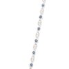 14K White Gold Bezel Bracelet with 1.50ctw Blue Sapphires & 1.00ctw Diamonds 7″ Bracelets 8