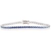 14K White Gold Tennis Bracelet with 10.00ctw Ombre Blue Sapphires 7″ Bracelets 7