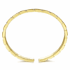 14K Yellow Gold Chevron Station Bangle with .52ctw Diamonds Size 6.5 Bracelets 16