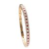 14K Yellow Gold Bangle with 1.60ctw Red Rubies & 2.50ctw Princess/Round Diamonds Size 6.5 Bracelets 8