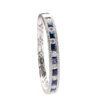 14K White Gold Bangle with 4.00ctw Emerald Cut Blue Sapphires & 4.00ctw Diamonds Size 6.5 Bracelets 8