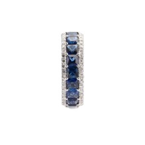 14K White Gold Eternity Ring with 6.00ctw Radiant Cut Blue Sapphires & 1.25ctw Diamonds Size 6.75 Fine Jewelry 8
