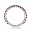 14K White Gold January Birthstone Eternity Ring with .55ctw Red Garnet Gemstones Size 6.5 Fine Jewelry 18