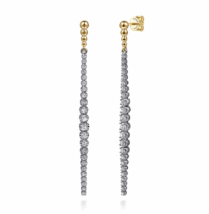 14K Two-Tone Bujukan Bead Drop Earrings with .73ctw Diamonds Earrings 4